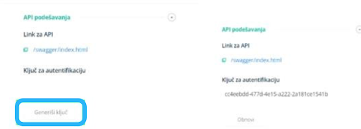 api podešavanja sistem e-faktura