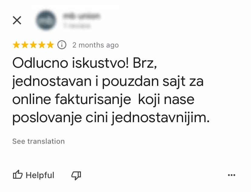 e-invoices Online komentar korisnika